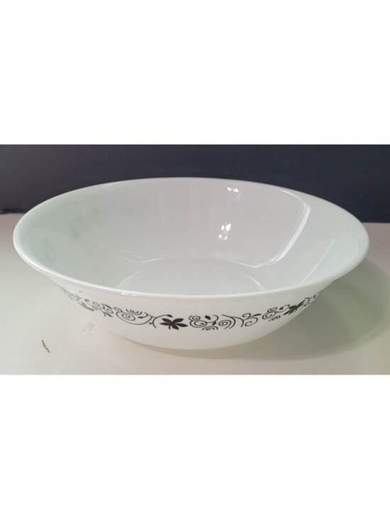 Corelle Other - Corelle By Corning Winding Gate White Bowl Black Floral Swirl Pattern 8.5" Diame